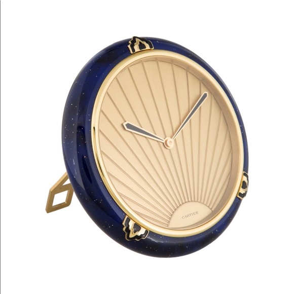 Cartier LAPIS gold tone ART DECO DESKTOP CLOCK.π - Picture 8 of 8